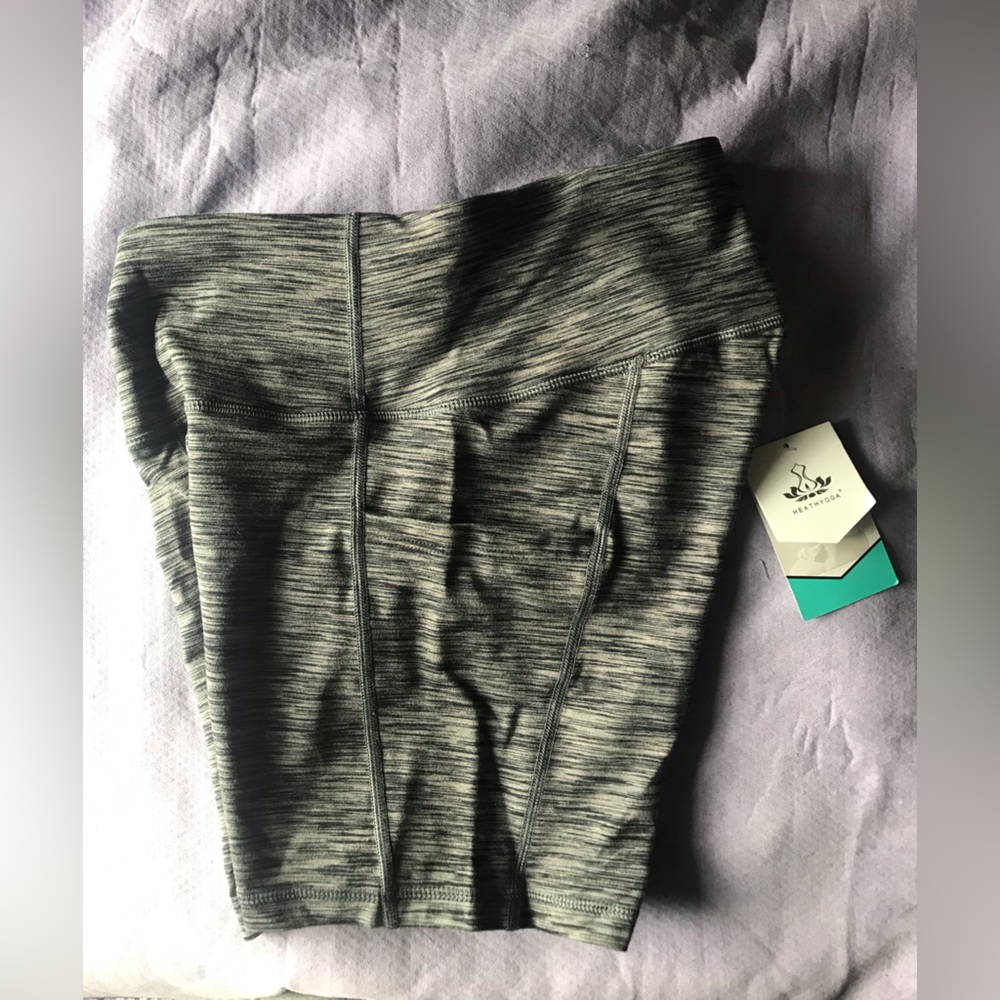 Heather grey yoga bike shorts